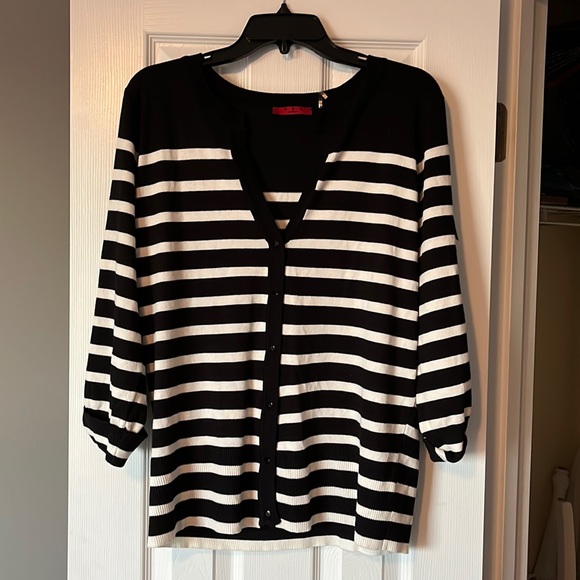 Sandy Striped Button Up Sweater Cardigan main image 1